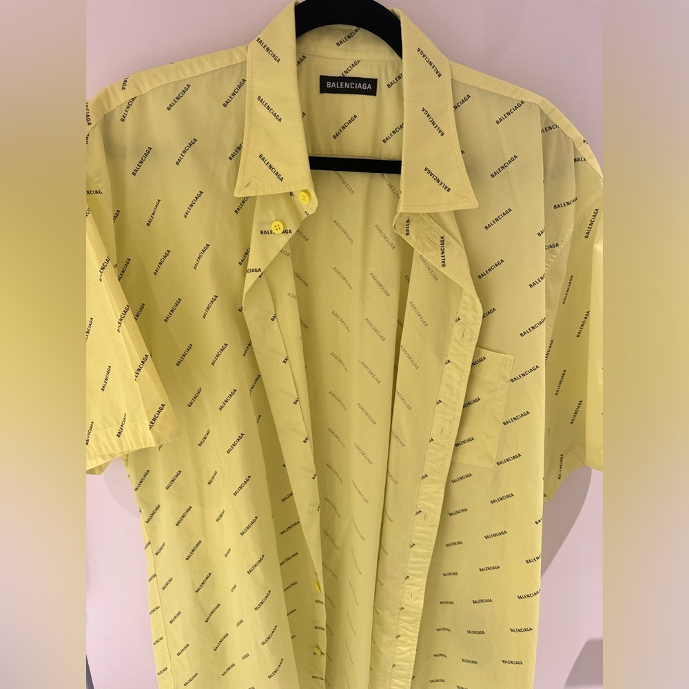 Balenciaga all over logo shirt